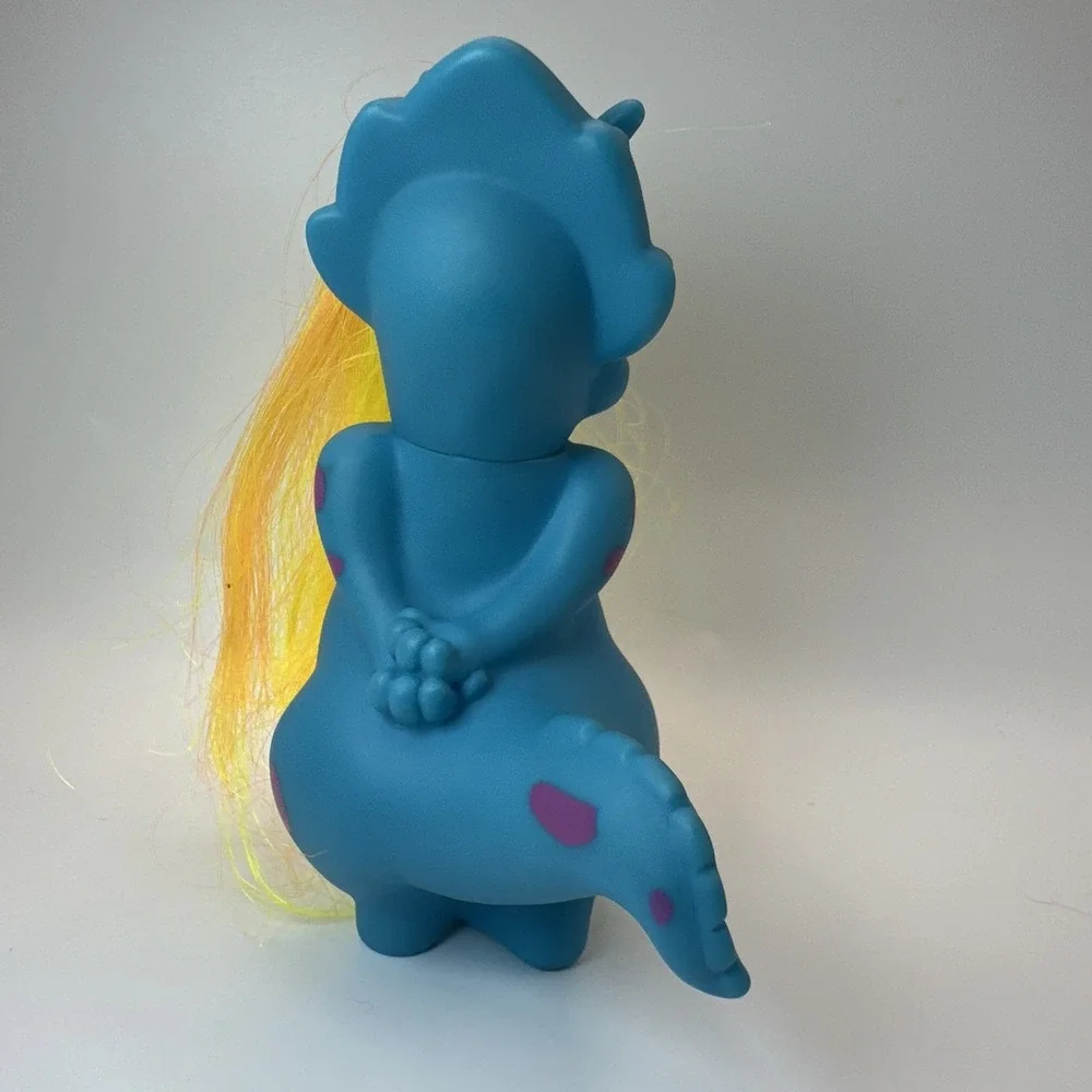 Vintage 1992 Darlin' Dinos GemDazzlers Tri Sarah Tops Blue Dino w Comb Kenner